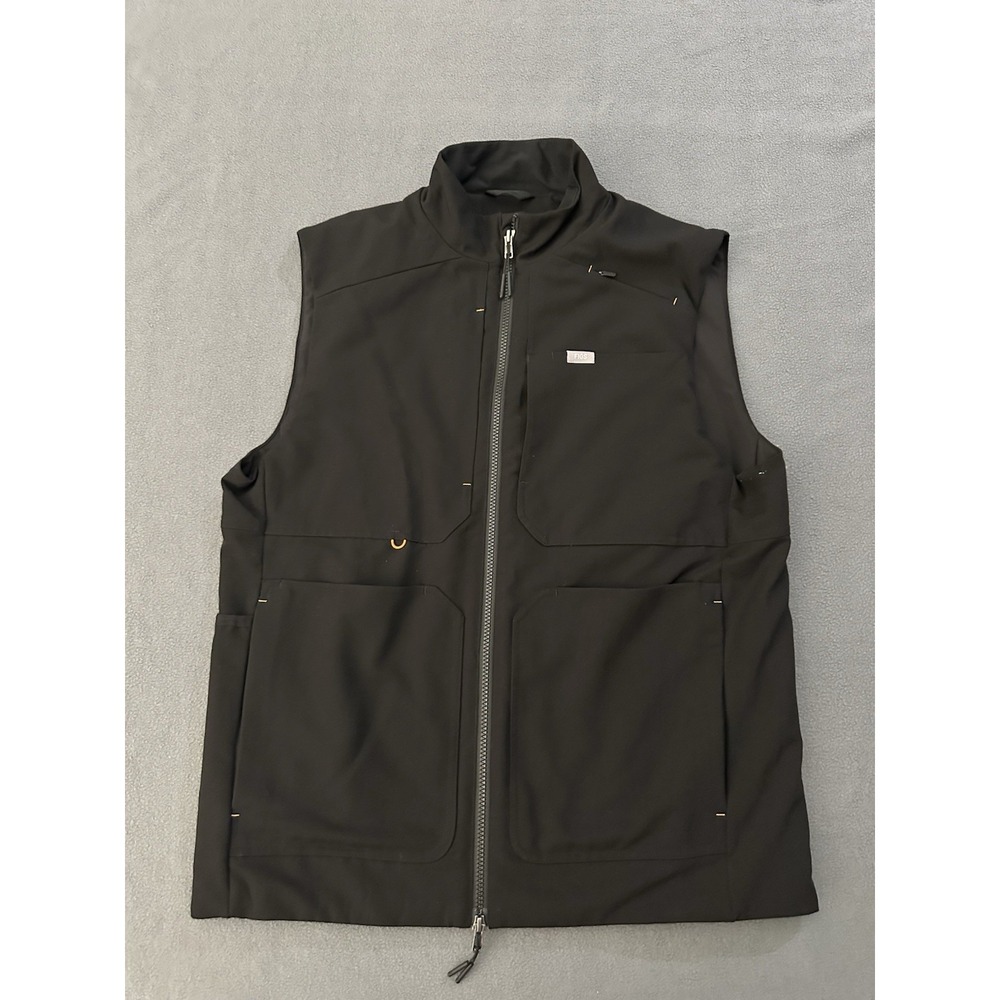 Figs Technical Collection Full Zip Vest Men's Size Medium Black